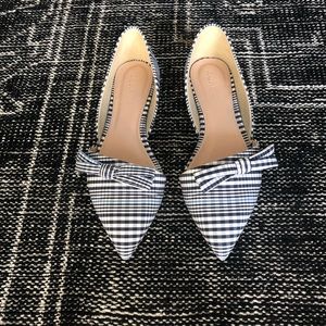 Jcrew Sloan plaid d'Orsay flats with bow